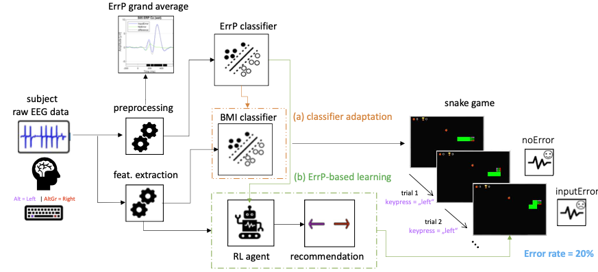 Bernstein Conference 2022:Closed-loop adaptation of brain-machine interfaces using error-related potentials and reinforcement learning